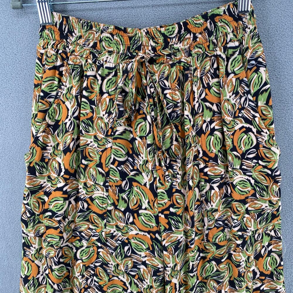 ASTR the Label Femi Wide Leg Boho Pants Womens S Black Multi Elastic Waist - Picture 3 of 14